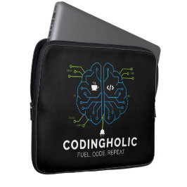 Capa Para Notebook Mente Tech de Programador Negro Codingholic