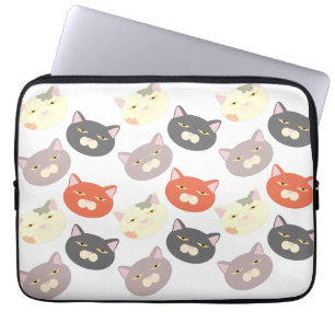 Capa Para Notebook Meow Cute Cat Cabeça Cartografia Divertida Design