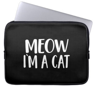 Capa Para Notebook Meow, sou um gato - Halloween