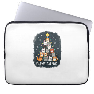 Capa Para Notebook Meowy Catmas Gato Árvore de Natal Xmas Meninas Men