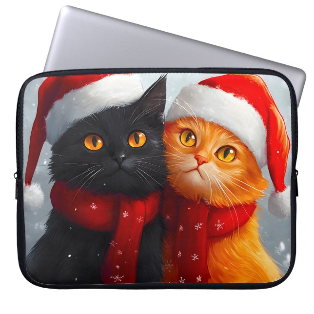 Capa Para Notebook Meowy Christmas Winter Love (Frente)