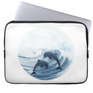 Capa Para Notebook Mergulhar golfinhos no surf