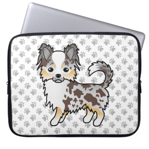 Capa Para Notebook Merle Casaco Chihuahua Cachorro e patas