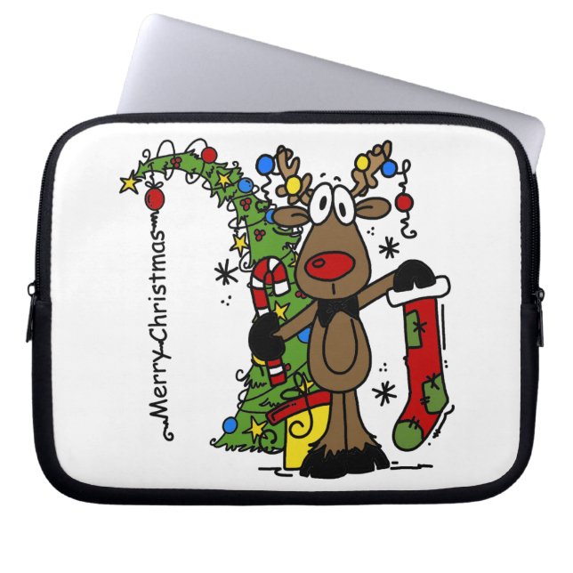 Capa Para Notebook Merry Christmas Reindeer (Frente)