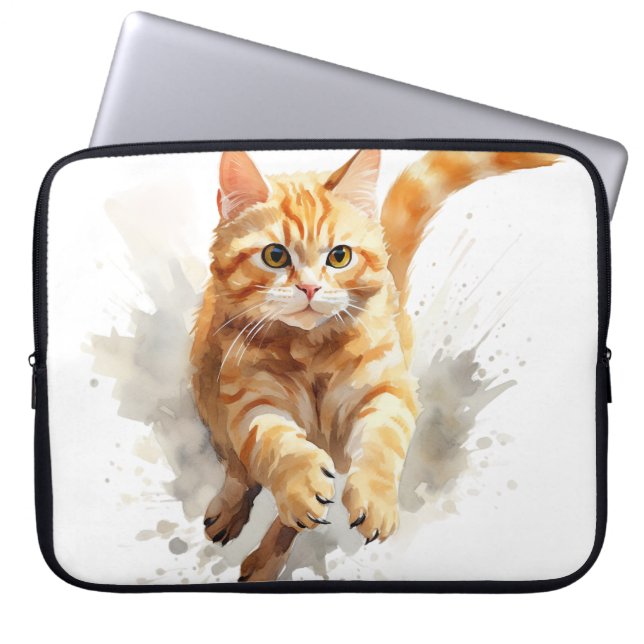 CAPA PARA NOTEBOOK MESA DE LARANJA DE ÁGUA CUTA POR KITTEN (Frente)