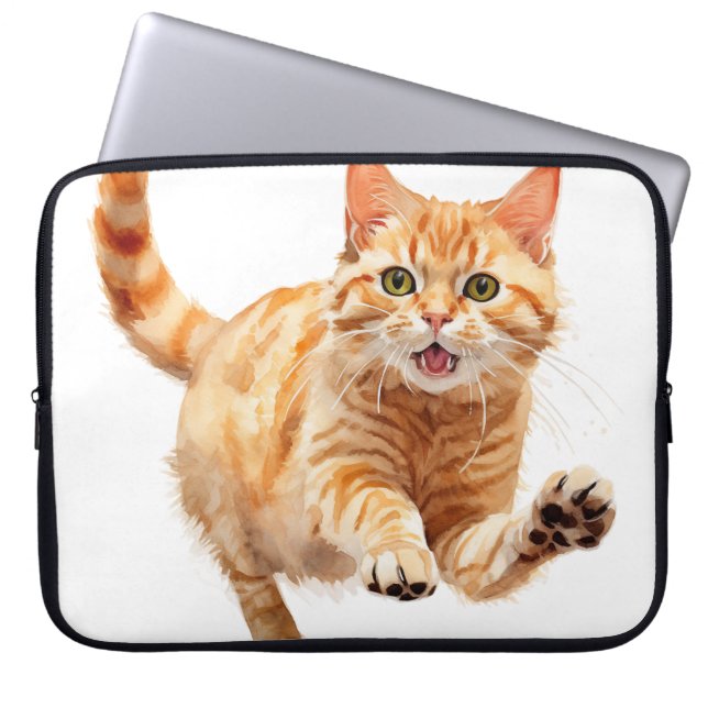 CAPA PARA NOTEBOOK MESA DE LARANJA DE ÁGUA CUTA POR KITTEN (Frente)