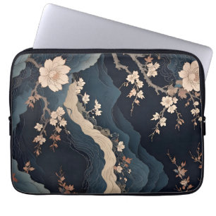Capa Para Notebook Mesa Elegante do Flor de Cereja e da Abstrato de M