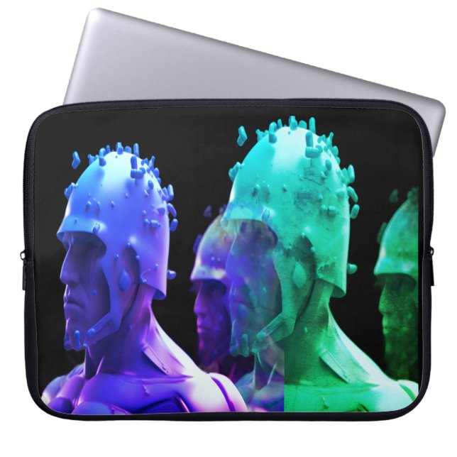 Capa Para Notebook Metal Army Men Glitch on Laptop Electronics Bag (Frente)