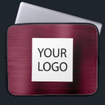 Capa Para Notebook Metálico Borgonha - Promocional de Logotipo Person<br><div class="desc">Moderno Burgundy Faux Metálico Ilegante Ilegante Seu Laptop de logotipo personalizado Saco de Promocional ou Promocional (promo) de anúncio. Este gabinete de computador profissional de classe pode ser personalizado para incluir o logotipo da sua empresa ou da sua empresa.</div>