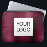 Capa Para Notebook Metálico Borgonha - Promocional de Logotipo Person<br><div class="desc">Moderno Burgundy Faux Metálico Ilegante Ilegante Seu Laptop de logotipo personalizado Saco de Promocional ou Promocional (promo) de anúncio. Este gabinete de computador profissional de classe pode ser personalizado para incluir o logotipo da sua empresa ou da sua empresa.</div>