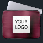 Capa Para Notebook Metálico Borgonha - Promocional de Logotipo Person<br><div class="desc">Moderno Burgundy Faux Metálico Ilegante Ilegante Seu Laptop de logotipo personalizado Saco de Promocional ou Promocional (promo) de anúncio. Este gabinete de computador profissional de classe pode ser personalizado para incluir o logotipo da sua empresa ou da sua empresa.</div>