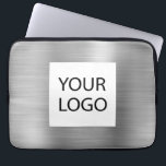 Capa Para Notebook Metálico moderno - Promocional de logotipo persona<br><div class="desc">Promocional de logotipo Elegante Elegante de aço inoxidável elegante de aço inoxidável metálico moderno prato prateado ou caixa de Promocional de Capa. Este caso pode ser personalizado para incluir o logotipo da sua empresa ou da sua empresa.</div>