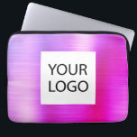 Capa Para Notebook Metálico roxo rosa - Promocional de logotipo perso<br><div class="desc">Minúscula rosa e roxa,  cor-de-rosa moderna,  falso metálico infinito Elegante Elegante Elegante Ilegante,  Laptop ou Promocional de Capa (promo). Este caso pode ser personalizado para incluir o logotipo da sua empresa ou da sua empresa.</div>