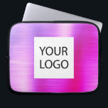 Capa Para Notebook Metálico roxo rosa - Promocional de logotipo perso<br><div class="desc">Minúscula rosa e roxa,  cor-de-rosa moderna,  falso metálico infinito Elegante Elegante Elegante Ilegante,  Laptop ou Promocional de Capa (promo). Este caso pode ser personalizado para incluir o logotipo da sua empresa ou da sua empresa.</div>
