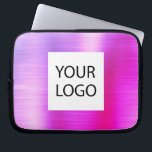 Capa Para Notebook Metálico roxo rosa - Promocional de logotipo perso<br><div class="desc">Minúscula rosa e roxa,  cor-de-rosa moderna,  falso metálico infinito Elegante Elegante Elegante Ilegante,  Laptop ou Promocional de Capa (promo). Este caso pode ser personalizado para incluir o logotipo da sua empresa ou da sua empresa.</div>