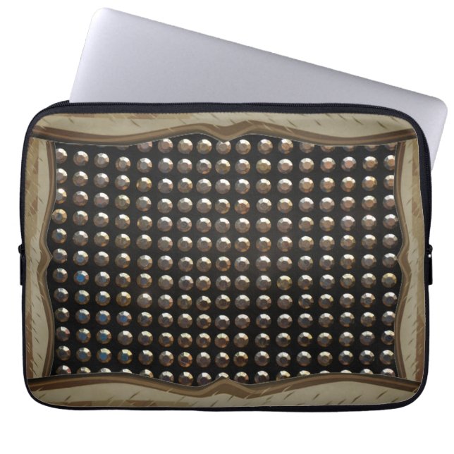 Capa Para Notebook Metallic Studs Pattern (Frente)