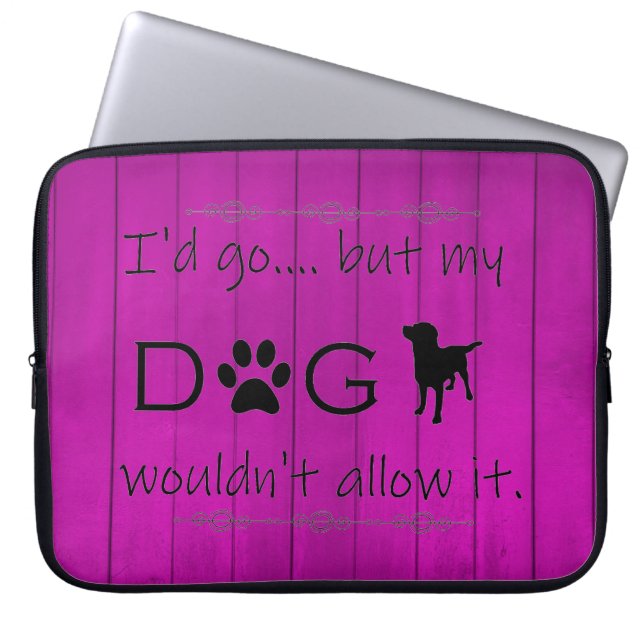 Capa Para Notebook Meu Cachorro não permitiria Bolsa de laptop - Roxo (Frente)