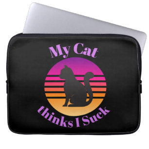 Capa Para Notebook Meu GATO Acha Que Eu Chupa