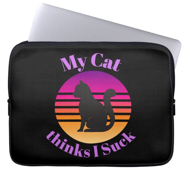 Capa Para Notebook Meu GATO Acha Que Eu Chupa (Frente)