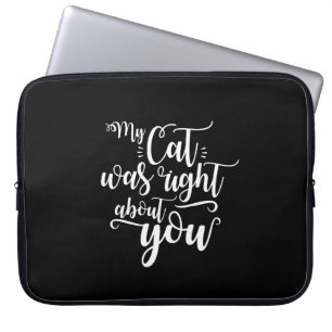 Capa Para Notebook Meu Gato estava certo sobre seu texto sexy cursivo