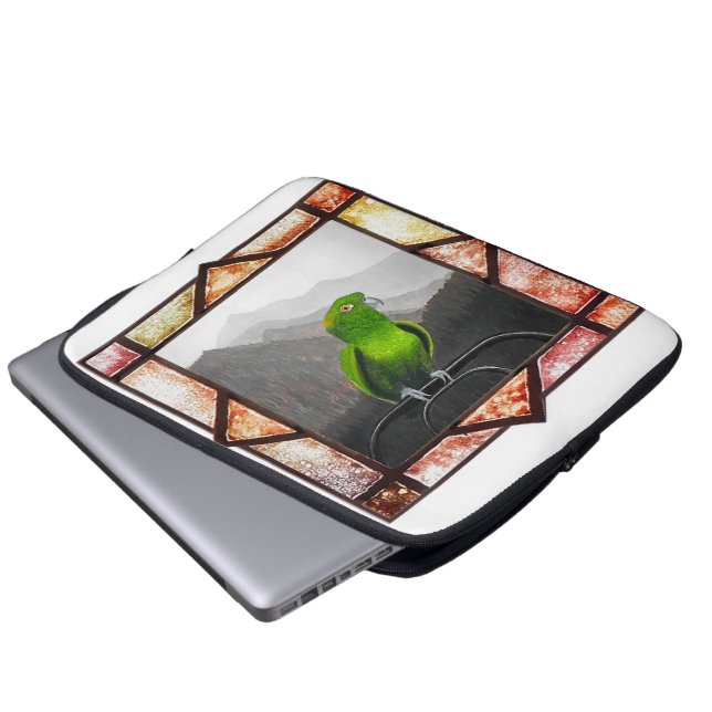 Capa Para Notebook Meu papagaio Amazona Aldo (Frente Inferior)