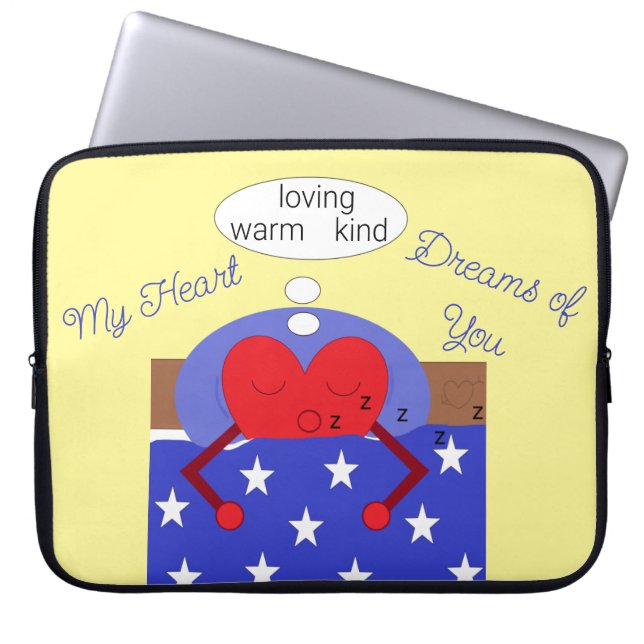 Capa Para Notebook Meus Sonhos Cardíacos de Você: (Frente)