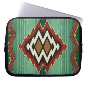 Capa Para Notebook México Aztec Impressão Vetor Green