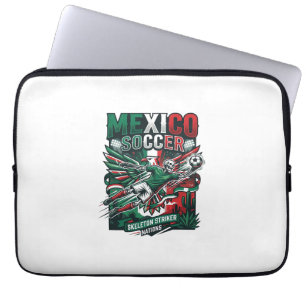 Capa Para Notebook México Futebol Esqueleto Atacante Nações Premium S