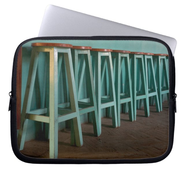 Capa Para Notebook México, Oaxaca, Bar Verde - Muro de Linha (Frente)