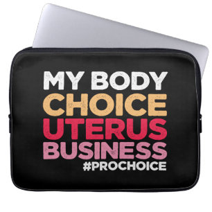 Capa Para Notebook Minha Escolha do Corpo Utero - Feminista de Proesc