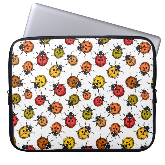 Capa Para Notebook Minhocas coloridas em branco (Frente)