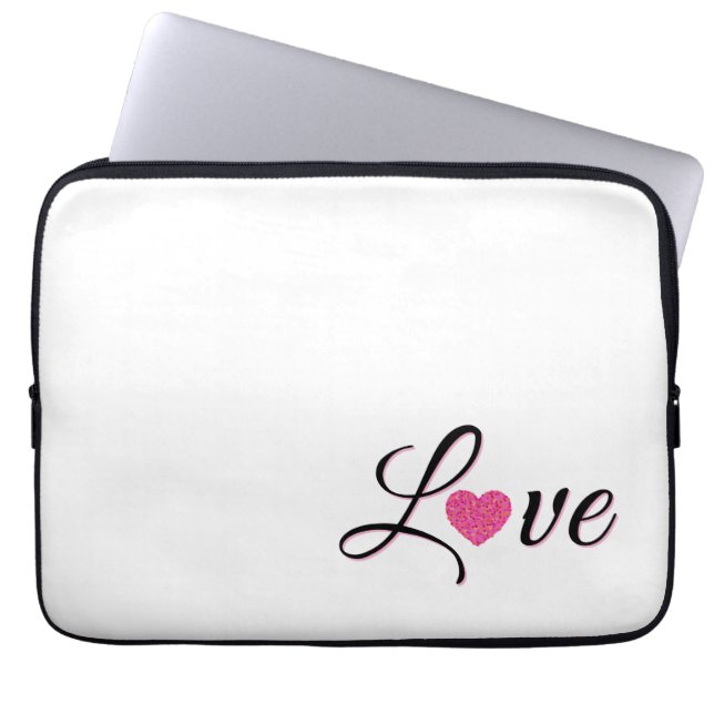 Capa Para Notebook Minimal Dotted Heart Design (Frente)