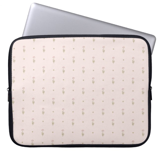 Capa Para Notebook Minimal Wildflower Pattern with Dots (Frente)