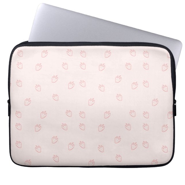 Capa Para Notebook Minimalismo de Morango (Frente)