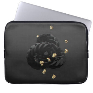 Capa Para Notebook Minimalismo em ouro couro