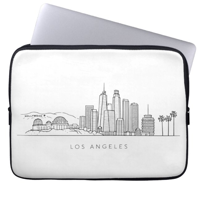 Capa Para Notebook Minimalist Los Angeles Skyline Illustration (Frente)