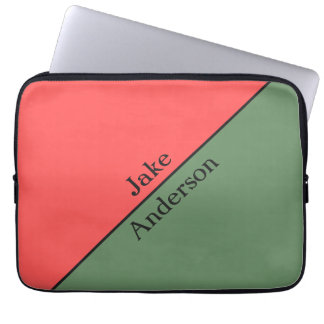 Capa Para Notebook Minimalista de 45 graus vermelho e verde