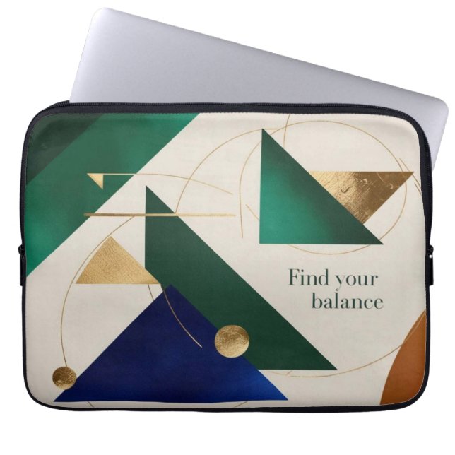 Capa Para Notebook minimalista de arte geométrica abstrato (Frente)