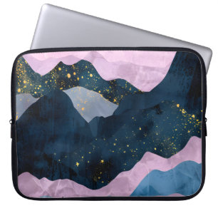 Capa Para Notebook Mínimo Lua Estrelas Montanha Vale Celestial