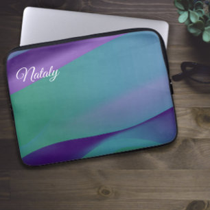 Capa Para Notebook Mínimo violeta roxo com Eletrônicos de nome