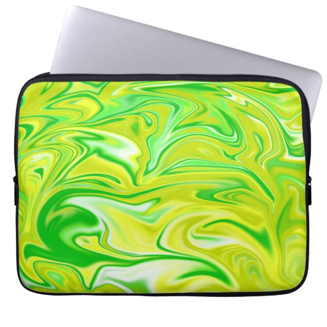 Capa Para Notebook Mint Marble verde Primavera, Bolsa de laptop (Frente)