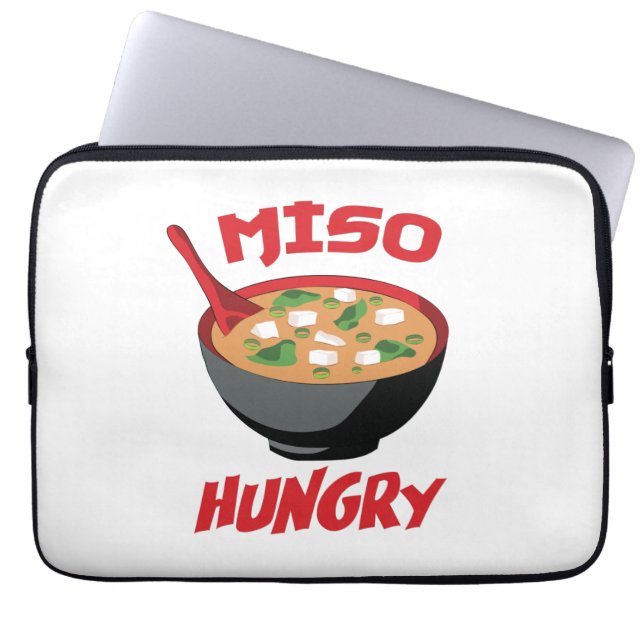 Capa Para Notebook Miso Hungry Funny Comida Kawaii (Frente)