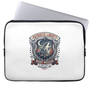 Capa Para Notebook Missão Noturna Patriótica Patriota Lobo Militar In