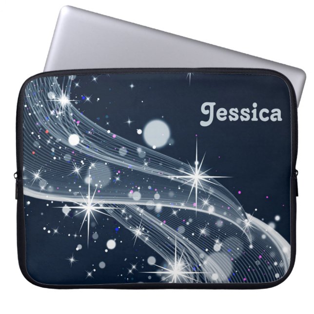 Capa Para Notebook Mister Star Swirls e Nome Personalizado (Frente)