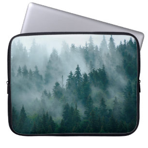 Capa Para Notebook Mistura com floresta de abeto em hipster