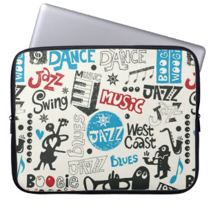 Capa Para Notebook mistura de rabiscos jazz