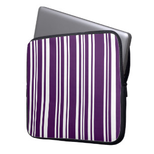 Capa Para Notebook Mistura de tiras roxas e brancas