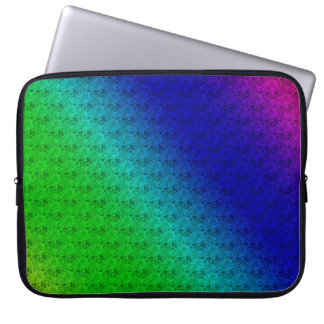 Capa Para Notebook Mistura Diagonal de Gradação do Arco Verde Azul Fl