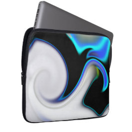 Capa Para Notebook Mistura lisa com curvas néon azuis sobre a sombra