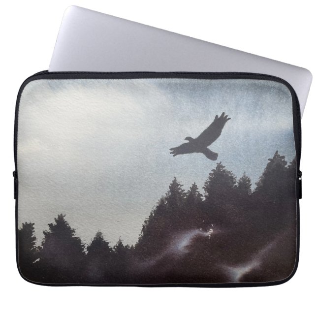 Capa Para Notebook Misty Morning nas montanhas (Frente)